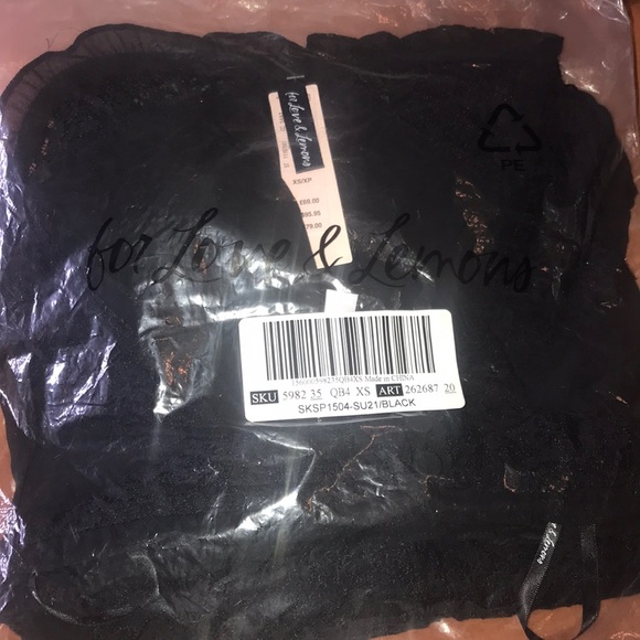 FOR LOVE & LEMONS | Black Flower Lace Crop Top Blouse - Picture 4 of 4